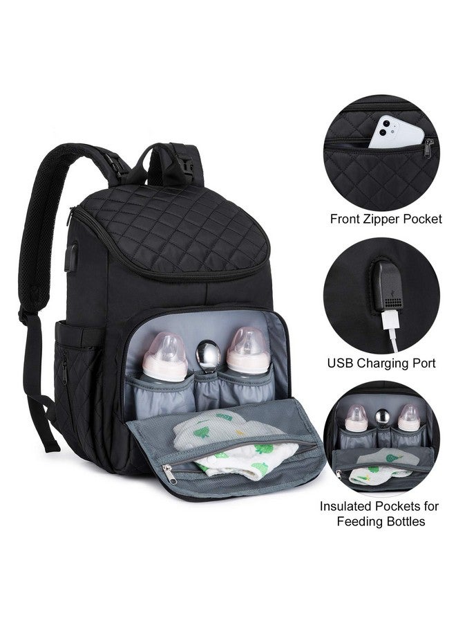 Diaper Bag Backpack Multifunction Travel Backpack With Waterproof Portable Changing Pad Unisex And Stylish