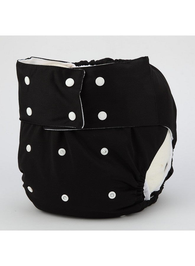 Teen Adult Cloth Diaper Nappy Reusable Washable For Disability Men (Black)