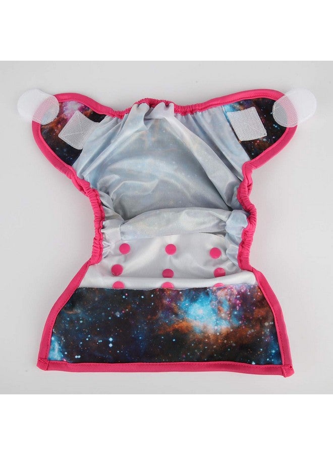 Baby Cloth Diaper Cover Nappy Hook And Loop Double Gusset 6.6Lbs To 33Lbs (Solar System)