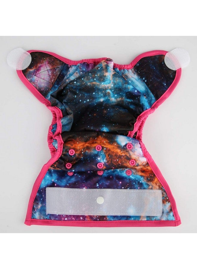 Baby Cloth Diaper Cover Nappy Hook And Loop Double Gusset 6.6Lbs To 33Lbs (Solar System)