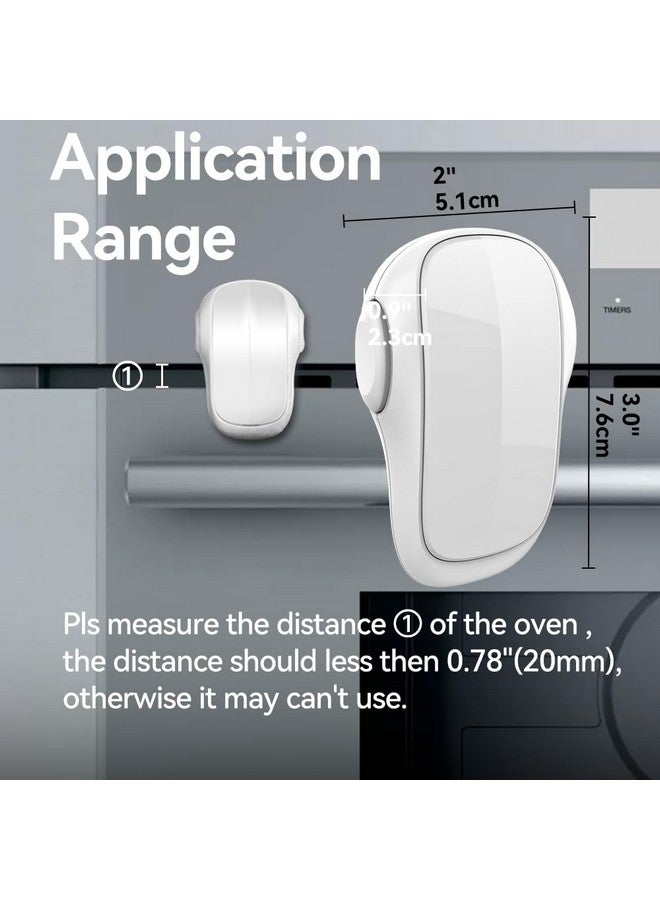 Child Safety Heatresistant Oven Door Lock Oven Front Lock For Kids Easy To Install Use 3M Adhesiveno Screws Or Drill (White)(Not Suit For All Ovens)