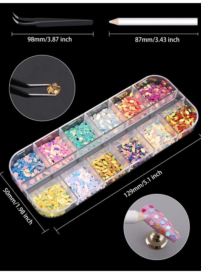 10 Boxes Nail Art Rhinestones Gems Nail Art Crystal Nail Jewels Diamonds Nail Charms With 1 Pc Pick Up Tweezers 1 Pc Wax Pens For Nail Art