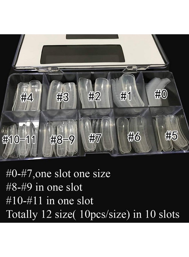 120Pcs/Case Dual Forms Nail Mold 12 Size With Scale Gift