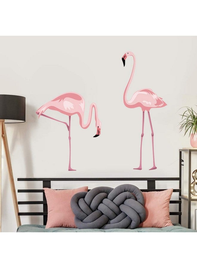 Pink Flamingo Wall Stickers Peel And Stick Wall Decals For Bedroom Living Room Kids Room Wall Decor(H: 47)