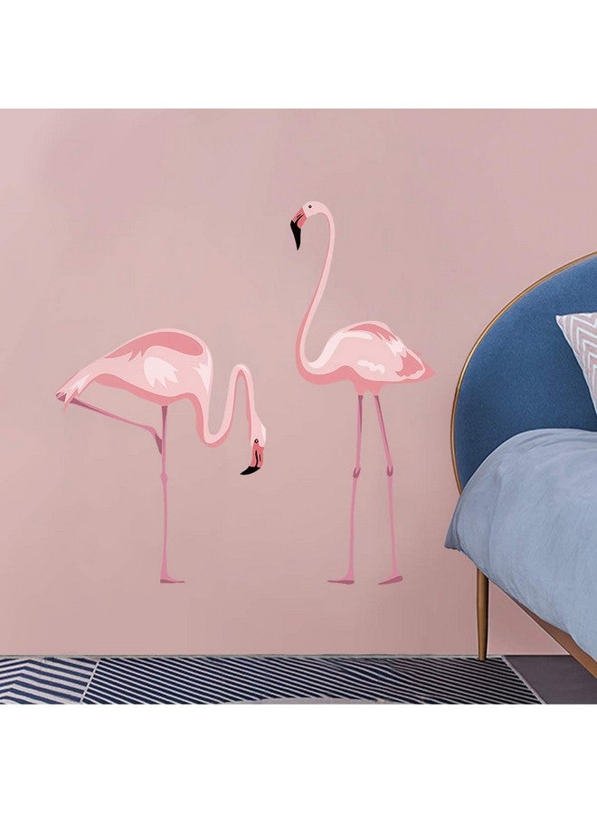 Pink Flamingo Wall Stickers Peel And Stick Wall Decals For Bedroom Living Room Kids Room Wall Decor(H: 47)