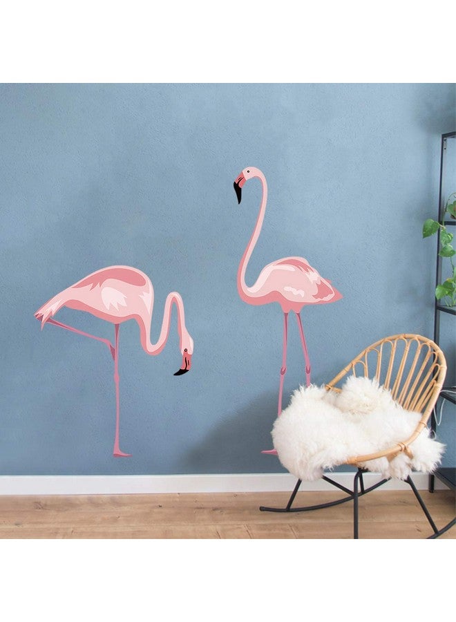 Pink Flamingo Wall Stickers Peel And Stick Wall Decals For Bedroom Living Room Kids Room Wall Decor(H: 47)