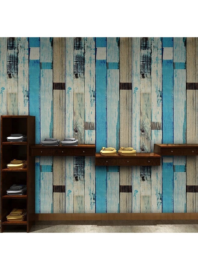 Selfadhesive Wallpaper Waterproof Old Furniture Vinyl Stickers Wooden Door Wardrobe Desktop Pvc Wall Papers 45 X 304 Cm (Wooden Planks)