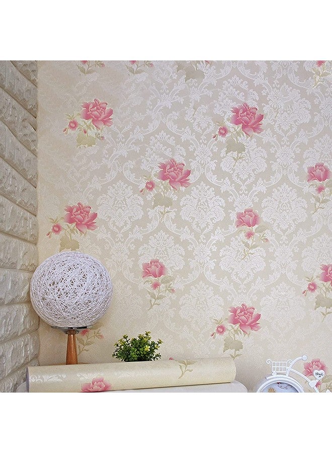 Self Adhesive Waterproof Vinyl Pvc Wall Paper Sticker (18'' X 120'' Perennial Bloom Pink)