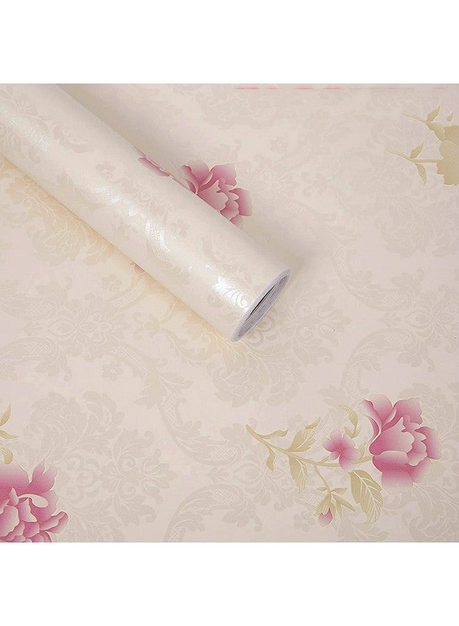 Self Adhesive Waterproof Vinyl Pvc Wall Paper Sticker (18'' X 120'' Perennial Bloom Pink)