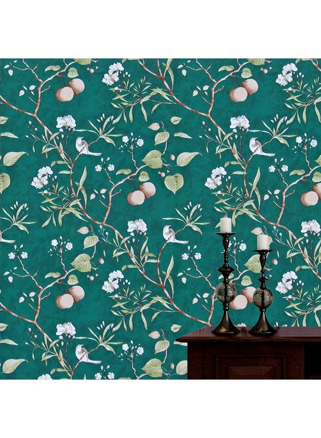 Self Adhesive Removable Peel And Stick Wallpaper (45 X 305 Cm Cherry Green)