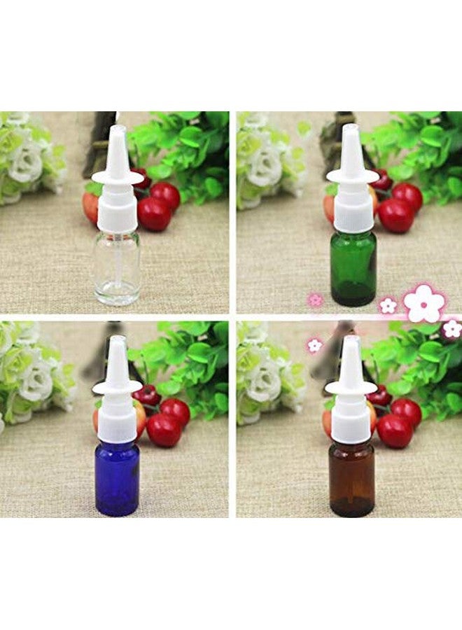 3Pcs 10Ml/0.34Oz Refillable Glass Nose Sprayer Nasal Spray Bottle Empty Fine Mist Sprayers Atomizers Bottle Portable Travel Cosmetic Container For Makeup Water Perfume Essential Oils Saline Water