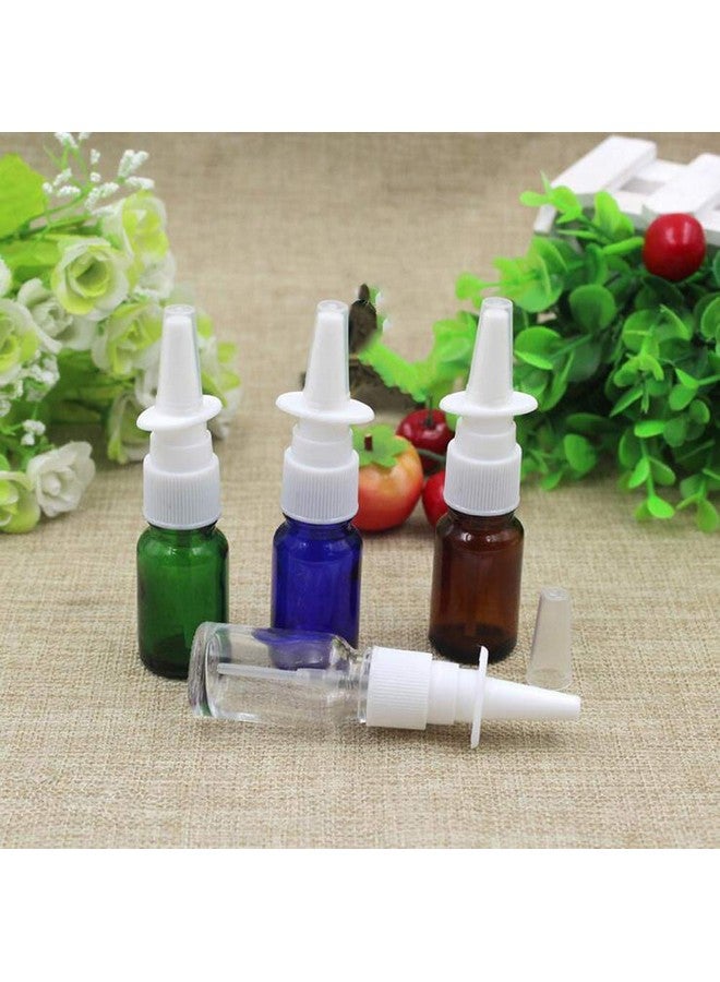 3Pcs 10Ml/0.34Oz Refillable Glass Nose Sprayer Nasal Spray Bottle Empty Fine Mist Sprayers Atomizers Bottle Portable Travel Cosmetic Container For Makeup Water Perfume Essential Oils Saline Water