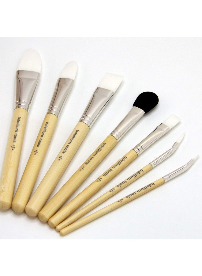 Professional Makeup Brush Sfx Glue Brush Set 7 Pc. With Ziplock Pouch