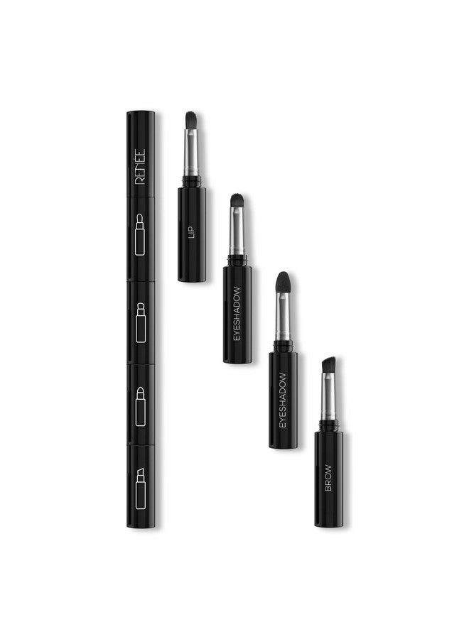 Core 4 4In1 Makeup Brush A Multipurpose Wand With 2 Eyeshadows Lip & Eyebrow Brush Hasslefree & Multifunctionality For Full Face Application In One Handy Applicator