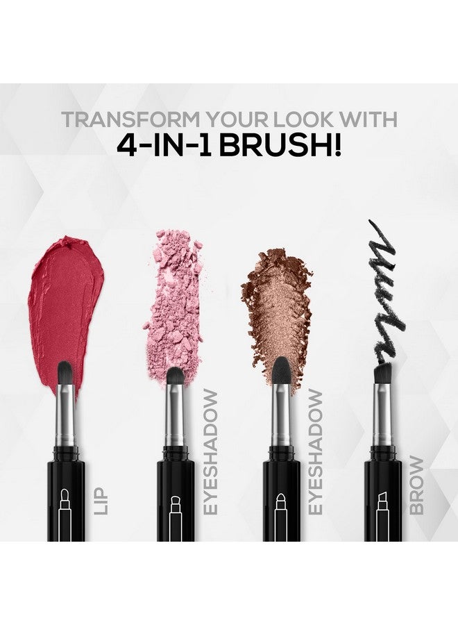 Core 4 4In1 Makeup Brush A Multipurpose Wand With 2 Eyeshadows Lip & Eyebrow Brush Hasslefree & Multifunctionality For Full Face Application In One Handy Applicator