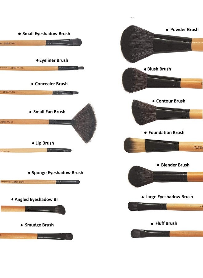 30 Piece Bamboo Makeup Brush Set Premium Synthetic Makeup Brushes Cruelty Free Vegan Brushes Kabuki Foundation