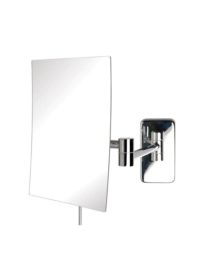 8.75Inch X 6.5Inch Wall Mount Makeup Mirror Personal Mirror With 5X Magnification & 14 Inch Wall Extension Chrome Wall Mount Arm Model Jrt695C