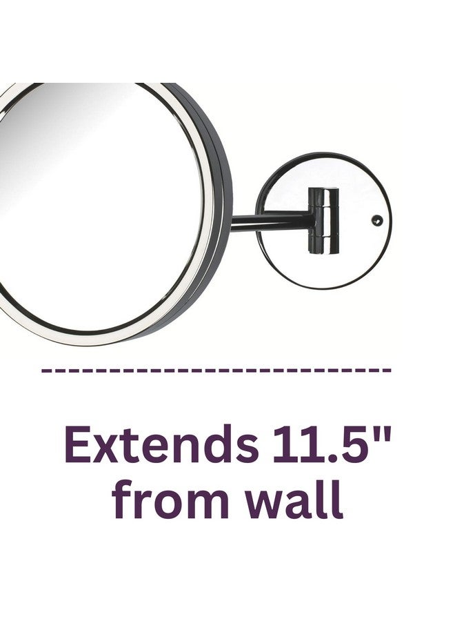 8.5Inch Magnifying Wall Mount Mirror Makeup Mirror With 5X Magnification & 11.5 Inch Wall Extension Chrome Finish Model Jd13C