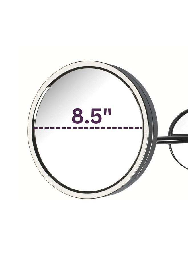 8.5Inch Magnifying Wall Mount Mirror Makeup Mirror With 5X Magnification & 11.5 Inch Wall Extension Chrome Finish Model Jd13C