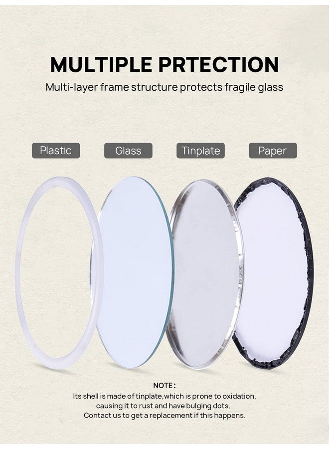 Compact Mirror Bulk Round Makeup Glass Mirror For Purse Great Gift 2.5 Inch 6 Colors Pack Of 12