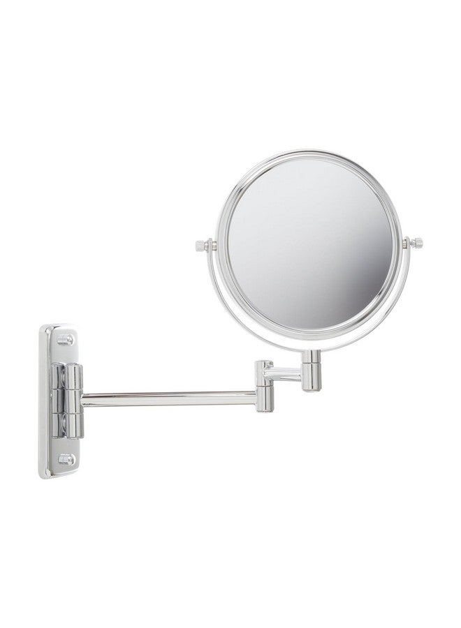 6Inch Twosided Swivel Wall Mount Mirror Makeup Mirror With 5X Magnification & 10Inch Wall Extension Chrome Finish Model Jp7508C