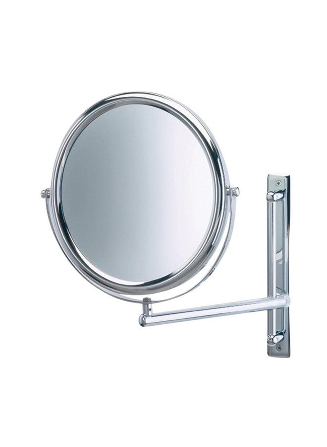 Twosided Wallmounted Makeup Mirror Makeup Mirror With 3X Magnification & Wallmount Arm 9 Inch Diameter Mirror With Chrome Finish Wall Mount Model Jp3030Cf