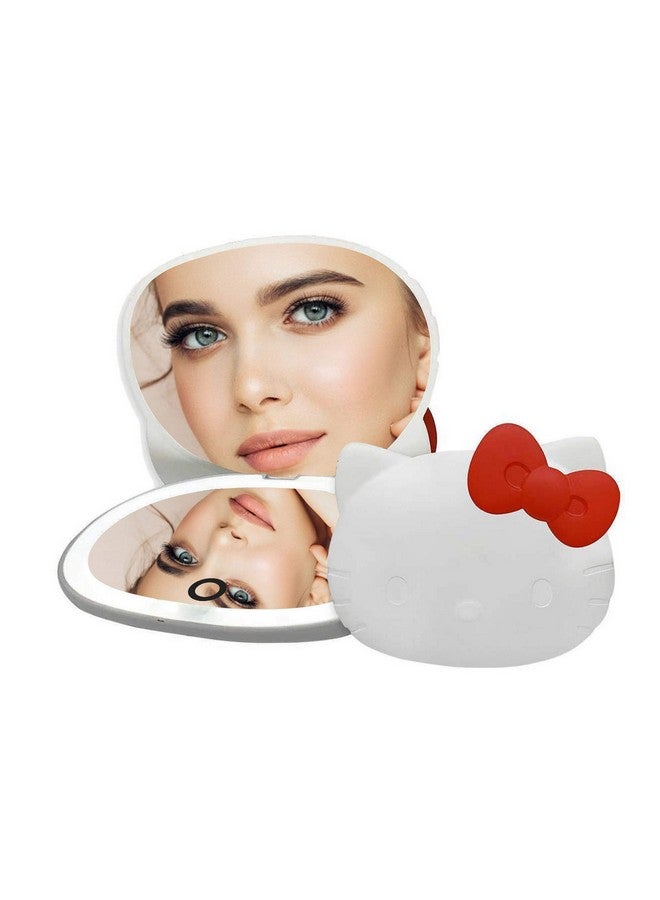 Impressions Vanity Hello Kitty Compact Mirror With Adjustable Brightness Touch Sensor And Rechargeable Travel Makeup Mirror For Purse