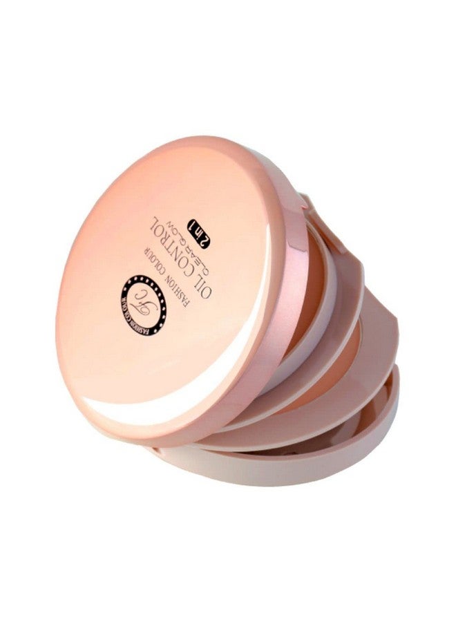 Oil Control 2 In 1 Powder With Mirror And Powder Puff Oil And Sweat Control Long Lasting Compact Powder Comes In 4 Variants Shade 01