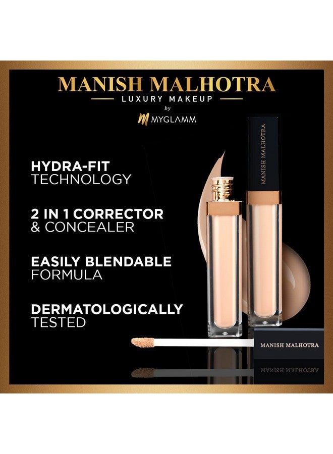 Manish Malhotra Beauty Skin Awakening Concealer Neutral Teak 7Gm For Medium To Dark Skin Liquid Concealer With Olive Undertone 2 In 1 Color Corrector And Concealer