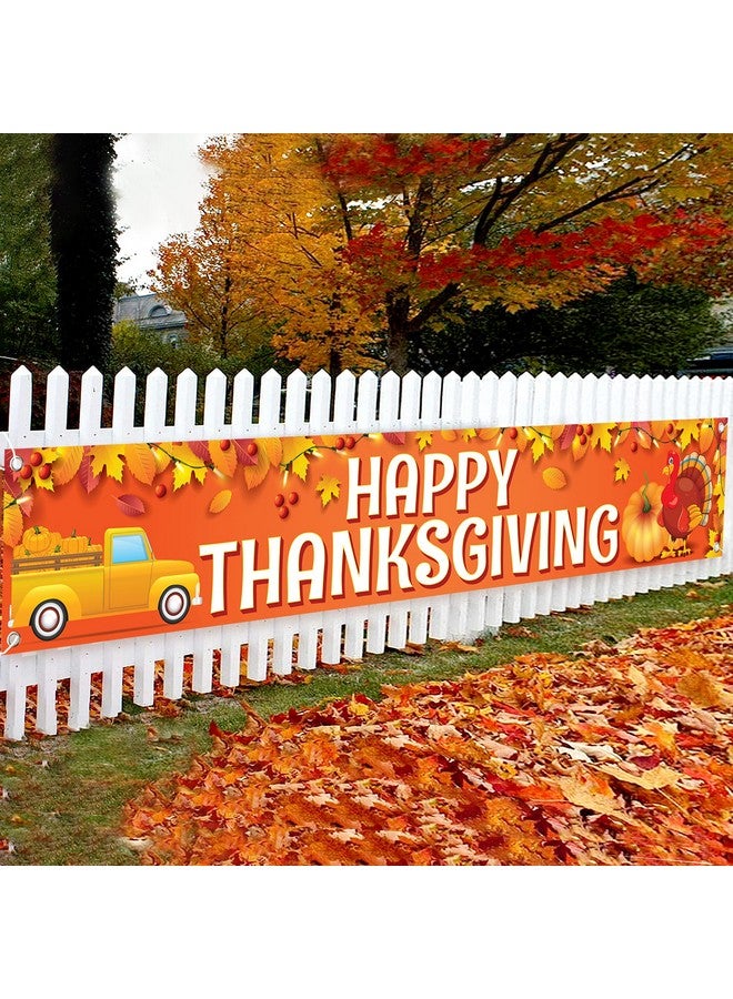 Happy Thanksgiving Yard Banner Xtralarge 120X20 Inch Thanksgiving Yard Signs Backdrop For Thanksgiving Yard Decorations Thanksgiving Banner Outdoor Thanksgiving Outdoor Decorations