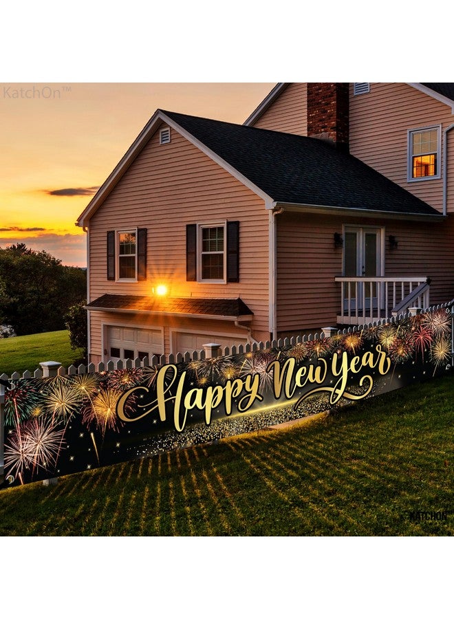 Xtralarge Happy New Year Yard Sign 120X20 Inch Happy New Year Banner 2024 For Party Happy New Year Yard Banner For Happy New Year Decorations 2024 New Years Eve Party Supplies 2024