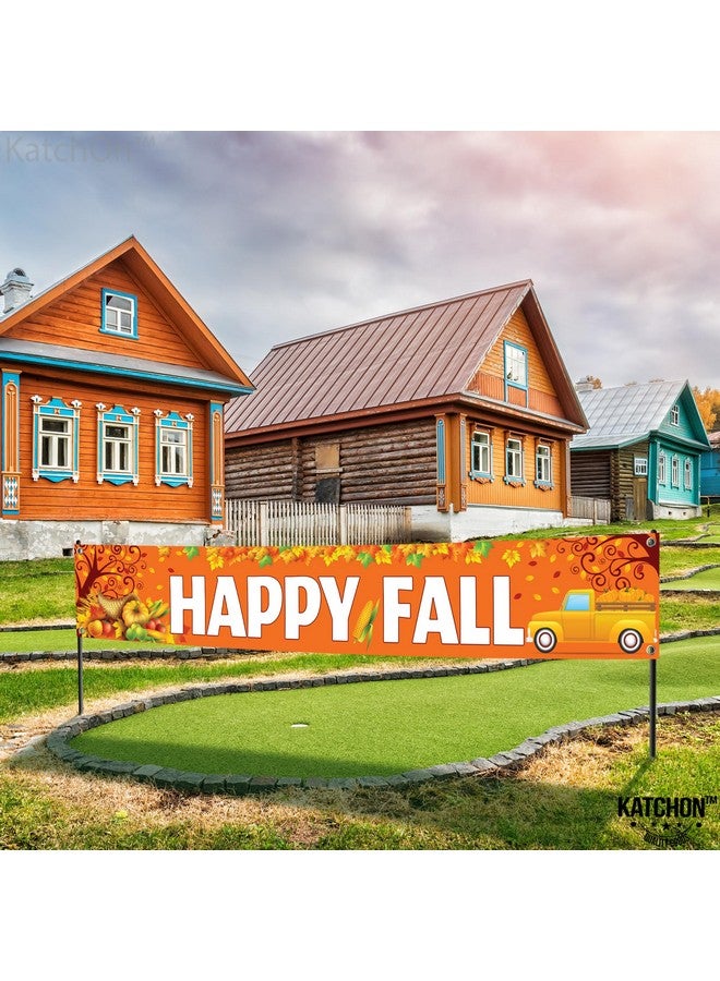 Happy Fall Yard Banner Xtralarge 120X20 Inch Fall Festival Decorations Outdoor Happy Fall Banners For Fall Decorations Fall Yard Decorations Thanksgiving Outdoor Decorations