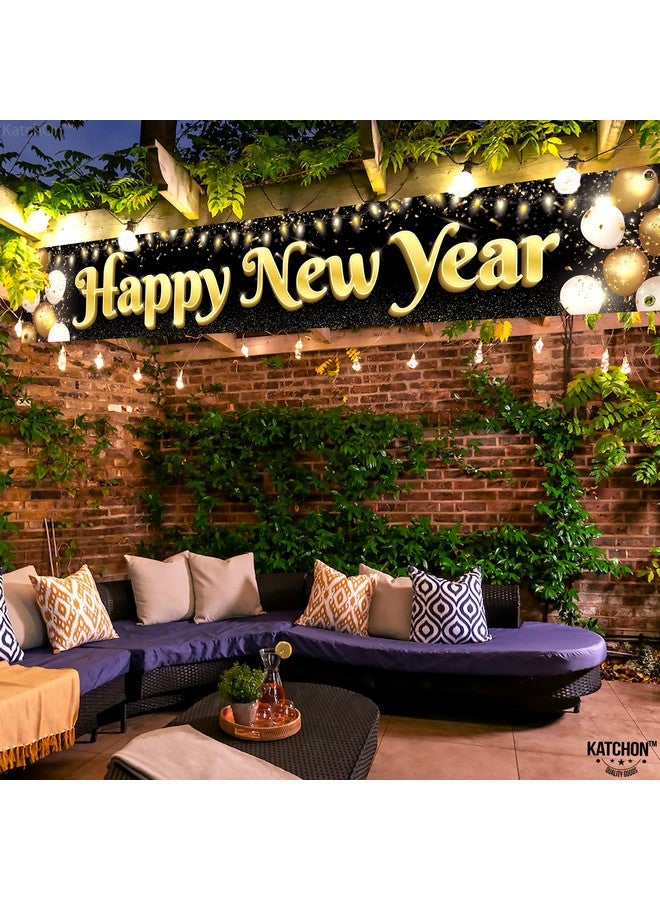 Happy New Year Banner 2024120X20 Inch Xtra Large Happy New Year Yard Sign Happy New Year Decorations 2024 New Years Banner For New Years Decorations New Years Eve Party Supplies 2024