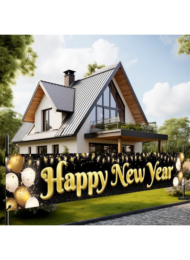 Happy New Year Banner 2024120X20 Inch Xtra Large Happy New Year Yard Sign Happy New Year Decorations 2024 New Years Banner For New Years Decorations New Years Eve Party Supplies 2024