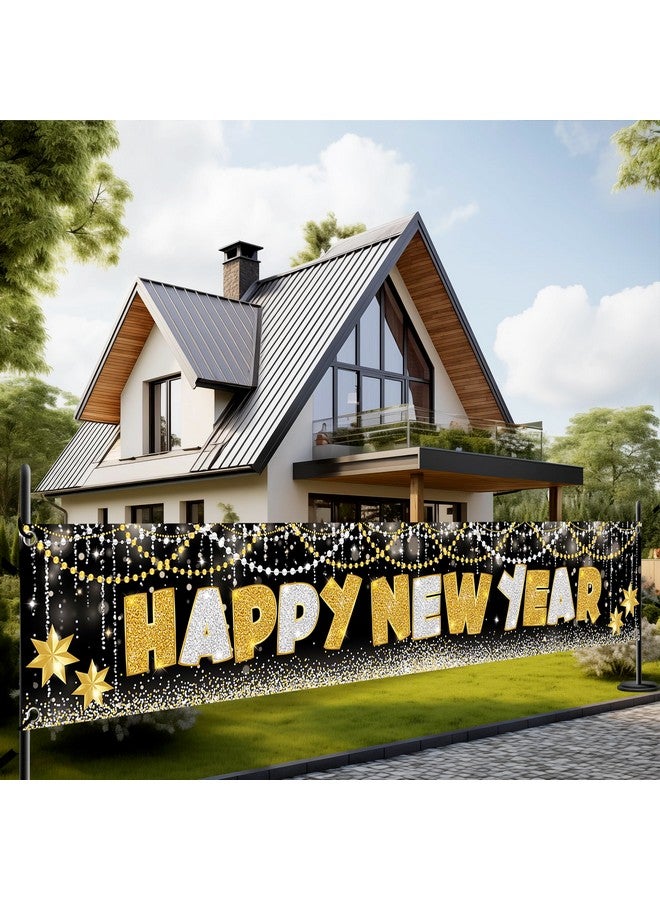 Happy New Year Banner 2024 Xtralarge 120X20 Inch Nye Decorations 2024 Happy New Years Yard Banner Happy New Year Decorations 2024 New Years Eve Party Supplies 2024 Nye Party Favors