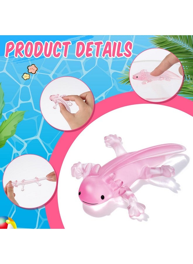 30 Pcs Axolotl Animals Adorable Axolotl Axolotls Gifts Axolotl Axolotl Party Amphibiously Decorations Tiny Animal Figurine For Party(Clear Pink)