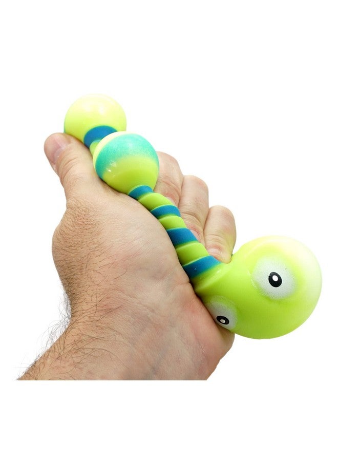 Squeeze Squishy Sensory Caterpillar Slug Toy (2 Caterpillars) Stretchy Rainbow Worm For Baby Toddler Kid Boy & Girl. Stress Relief Therapy Autism Adhd Exercise Fidget Toy. Birthday Gift 43512S