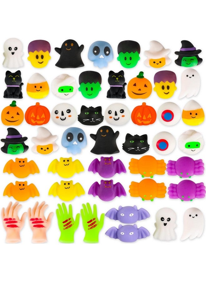 48Pcs Halloween Squishies Toys For Kids Halloween Party Favors Halloween Goodie Bag Fillers Prizes Halloween Decorations Stress Relief Favor Toys For Kids