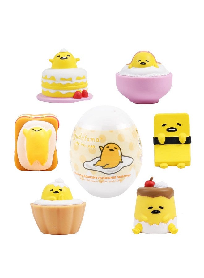 Sanrio Gudetama Lazy Egg Yolk Cute Water Filled Squishy (Series 1) Box Mini Fidget Stuffer Baby Birthday Gift Bag Party Favor Basket Filler Stress Relief Toy 1 Pc. (Mystery Blind Capsule)