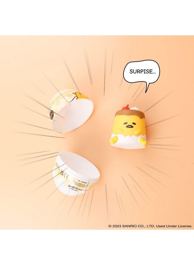 Sanrio Gudetama Lazy Egg Yolk Cute Water Filled Squishy (Series 1) Box Mini Fidget Stuffer Baby Birthday Gift Bag Party Favor Basket Filler Stress Relief Toy 1 Pc. (Mystery Blind Capsule)