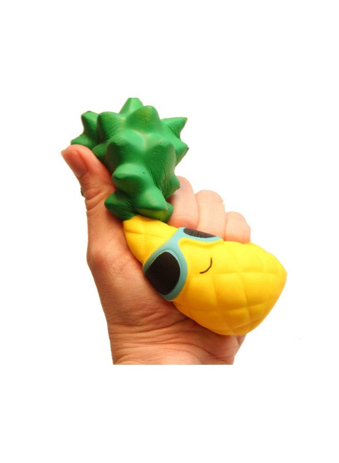 Large Pineapple Squishy Slow Rise Fruit Food Face Sensory Stress Fidget Toy