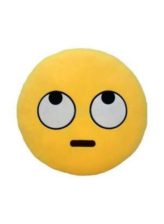 Rolling Eyes Emoji Velvet Cushion (1 Piece) Yellow Emoji Cushion Emoji Pillow Gift For Friends