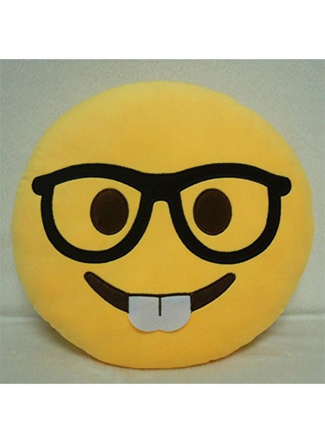 Geek Nerd Emoji With Glasses Cushion 1 Pc Emoji Cushion Nerd Emoji Cushion Best Gift For Friends