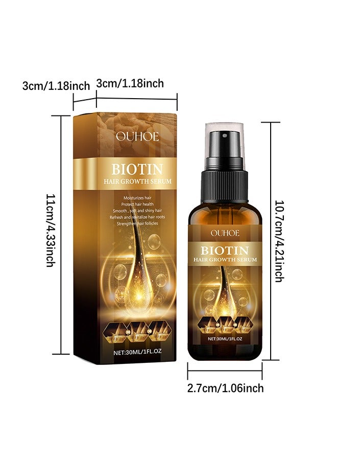 Biotin Hair Serum, Hair Regrowth Spray, Biotin Thickening Herbal Serum, Anti Hair Loss Serum For Hair Growth And Hair Loss, Hair Regrowth For Thicker Longer Fuller Hai 30ml