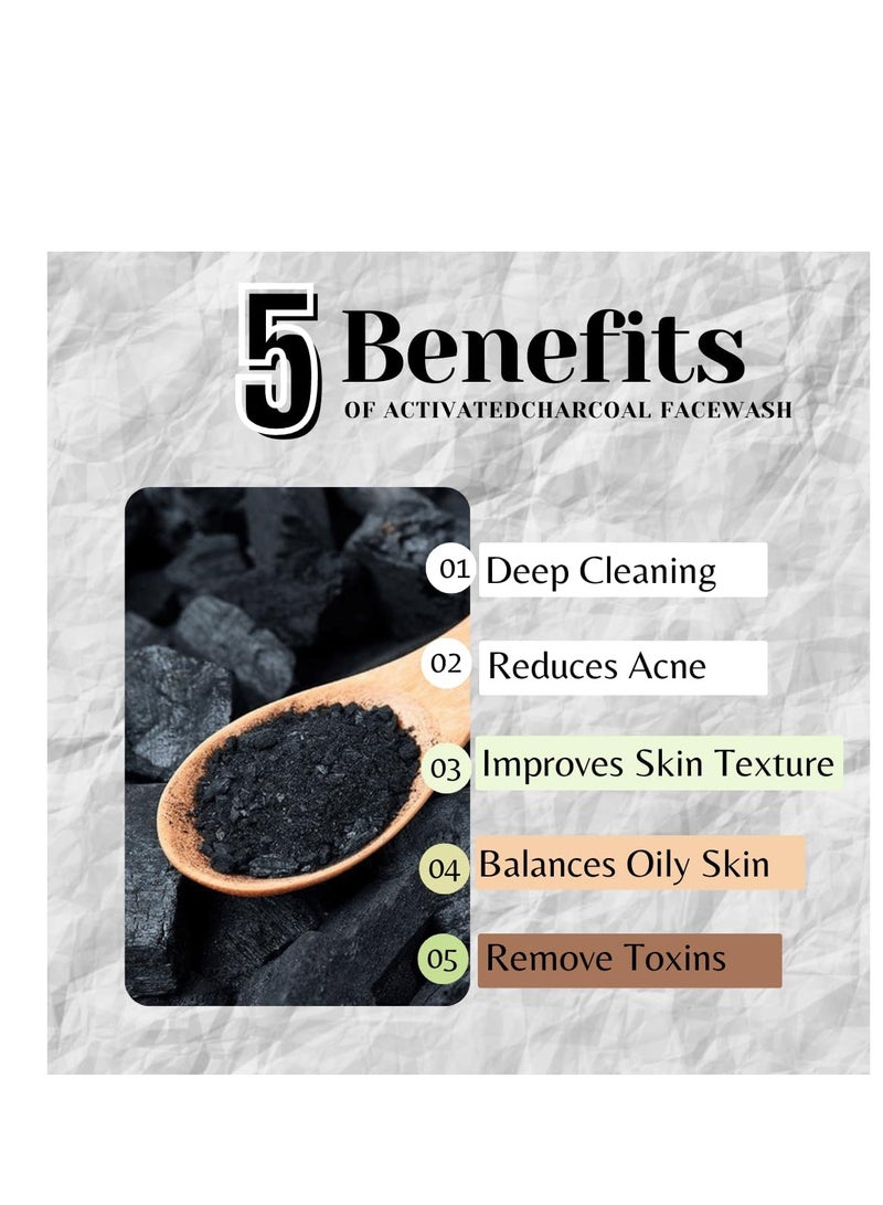 One With Nature 4Oz 6Pack Charcoal Soap Bar in Gift Box for Face, Body, Acne, All Skin Types - Contains Dead Sea Salt, Activated Charcoal, Shea Butter, Argan Oil and 21 Essential Minerals