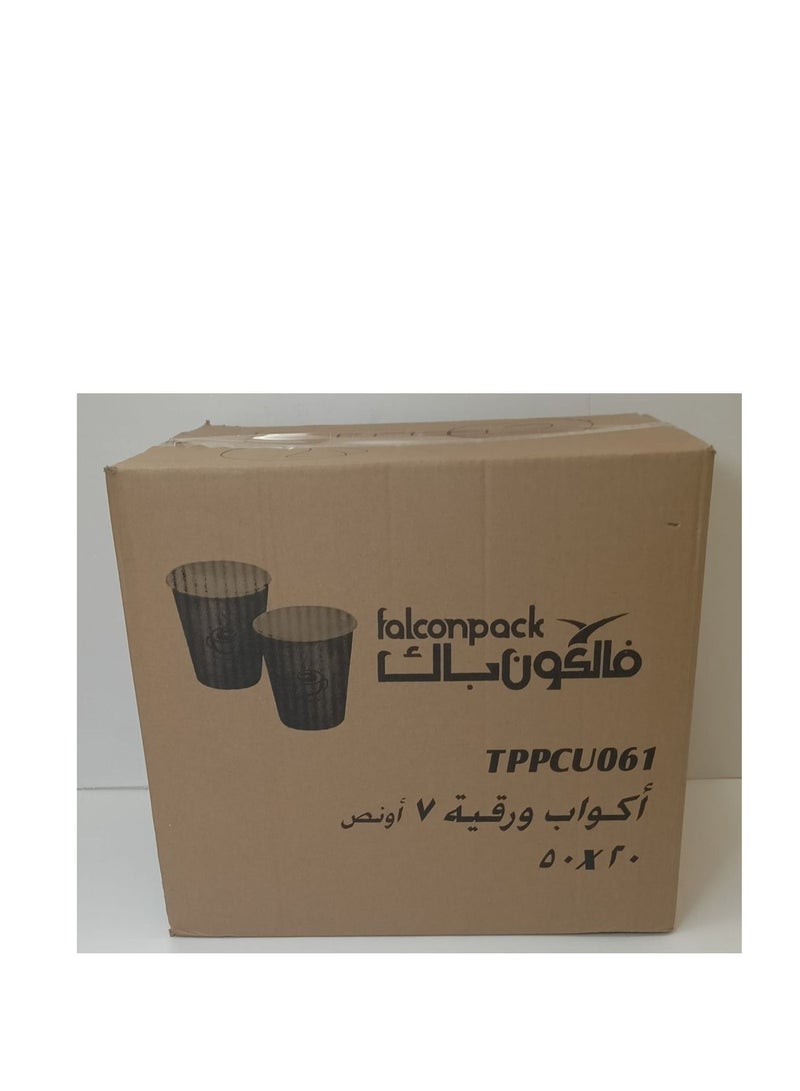 Falcon 1-Carton(20 X 50 Pcs) (1000 Psc) Paper Cups 7oz