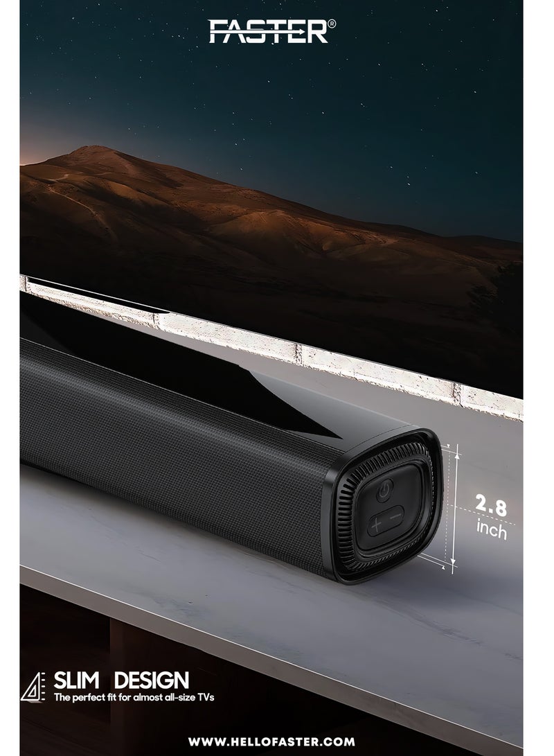 XB7000 2.1 CH Home Theater Soundbar - Wired Subwoofer 80W Powerful Output - Dedicated Sound Mode, Deep and Thrilling Bass, Digital Embedded - Supporting Bluetooth, Optical HDMI(ARC), AUX, USB & Remote