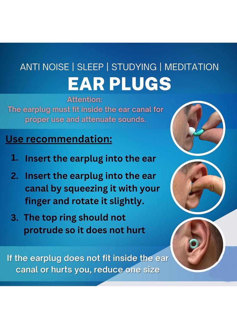 High Fidelity Ear Plugs, Unlimited Ear Plugs for Noise Reduction Earplugs, Reusable Ear Plugs for Sleeping, for Noise Reduction, Concerts, Work, Musicians (Clear)
