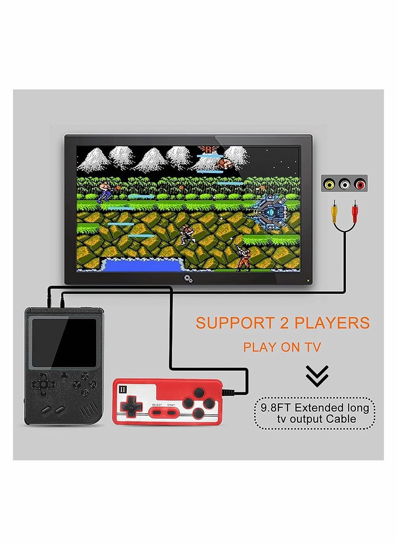 Handheld Gameboy Console, 500 Super Classic FC Games, Mini Handheld Game Console with 3.0-Inches Color Screen, 1020mAh Rechargeable Battery Portable Game Connect to TV and Two Players