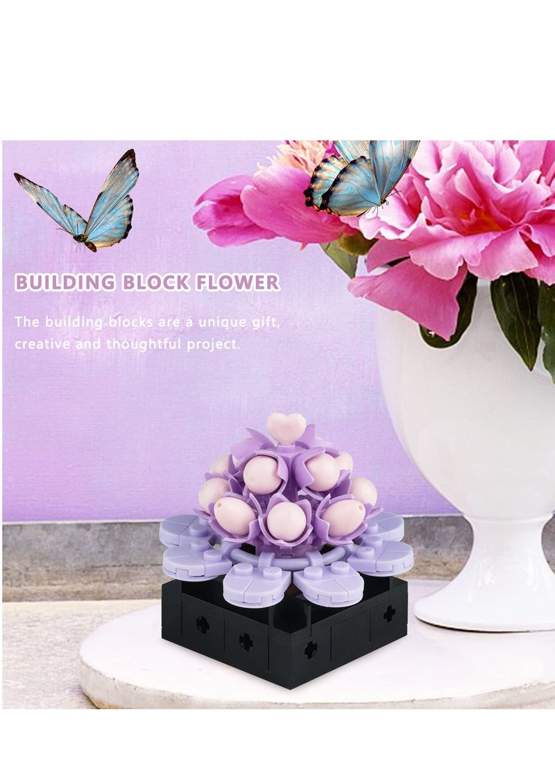 Succulents Plants Building Set, Plant Decor Building Set for Adults,  DIY Plant Building Blocks for Kids Adults, Home or Office Succulents Display